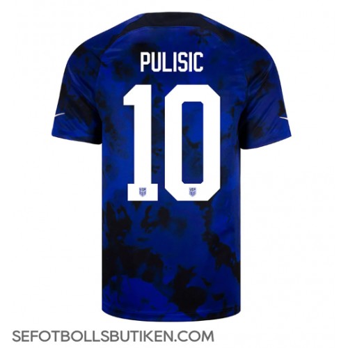 Förenta staterna Christian Pulisic #10 Replika Borta matchkläder VM 2022 Korta ärmar